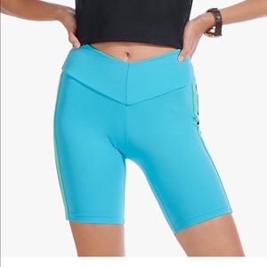 Blue biker shorts